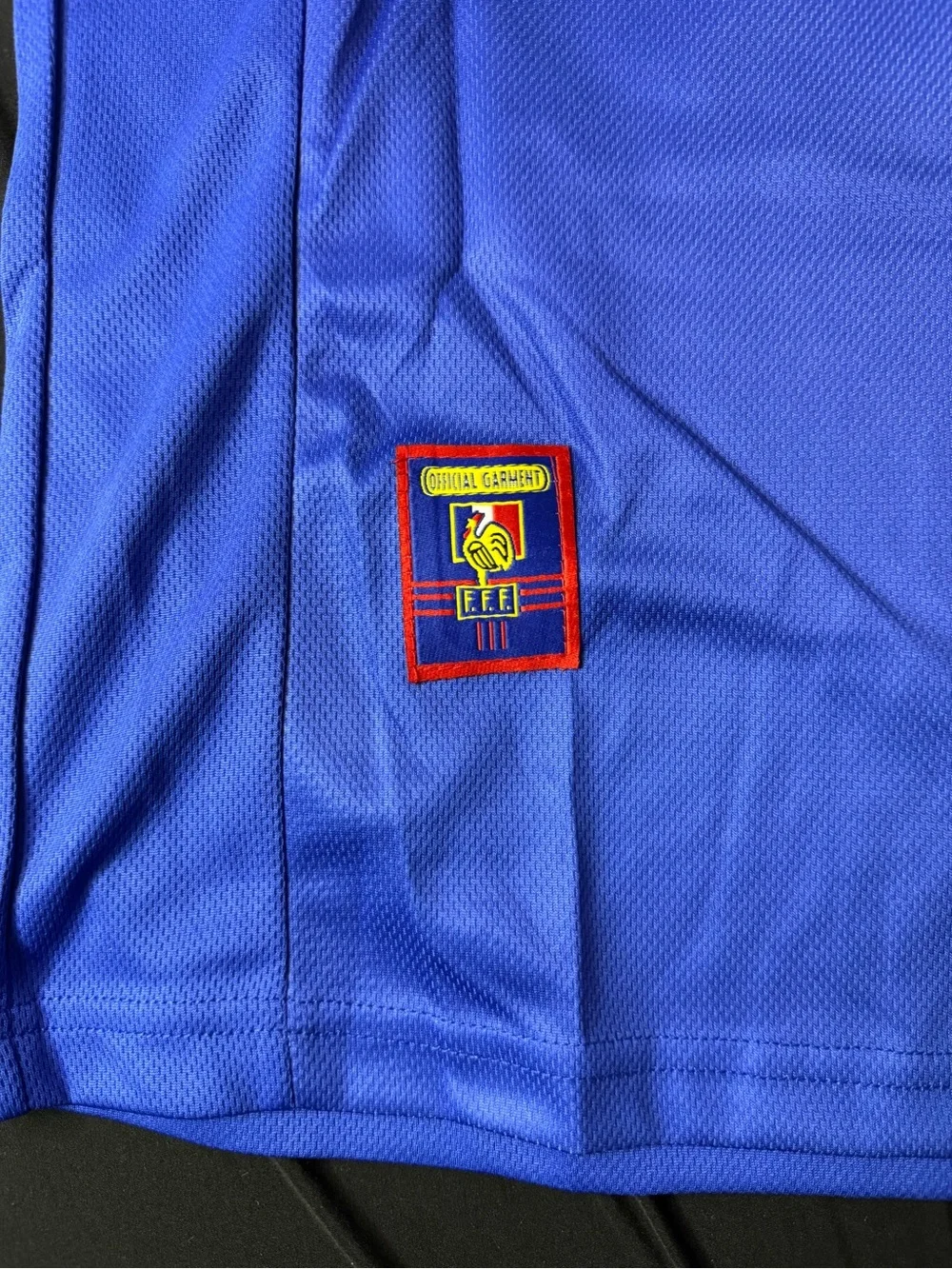 adidas Blue France 98 Soccer Jersey with Red & White Accents